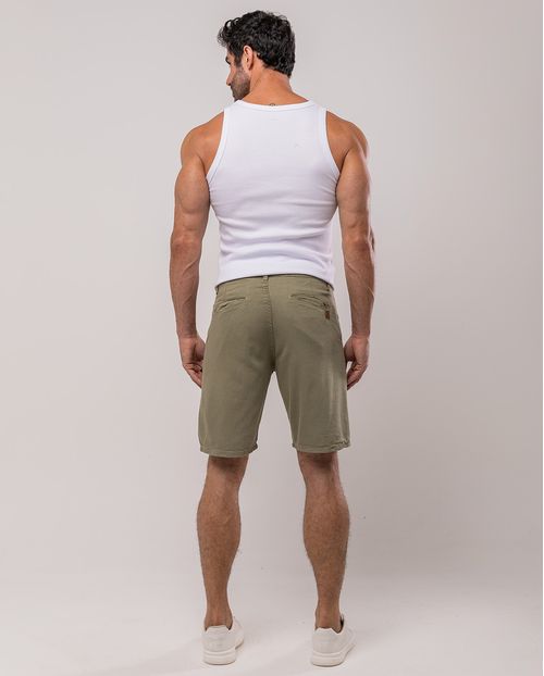 Bermuda Chino Masculina 11101 Verde Oliva