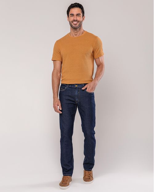 Calça Jeans Slim Fit Masculina 25201 Amaciado com Used