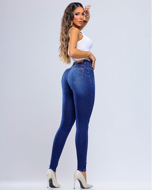 Calça Jeans Fem Skinny Hot 25316 Escura